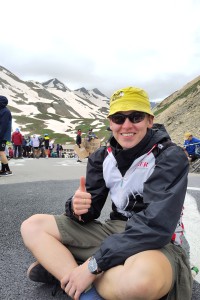 Ich auf dem Col du Galibier bei der Tour de France