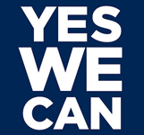 Bild mit Schrift Yes we can